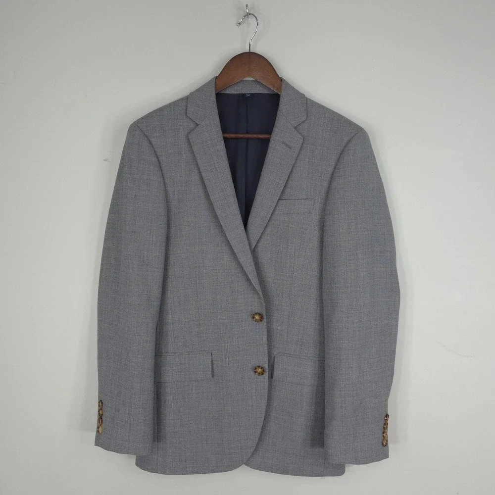 J Crew Blazer Mens 36 Short Gray Wool Thompson Classic Fit Suit Jacket Preppy